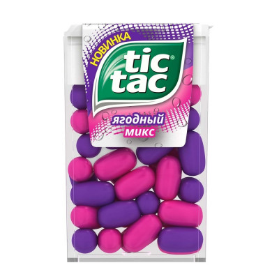 Драже Tic Tac Ягодный микс со вкусом малины и голубики, 16г