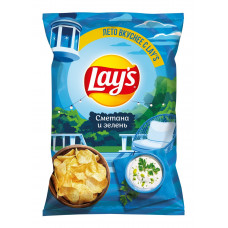 Чипсы Lay's Сметана и зелень, 140г