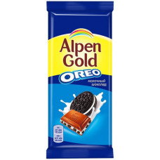 Шоколад Альпен Гольд Alpen Gold Oreo молочный с дробленым печеньем "Орео",90 г
